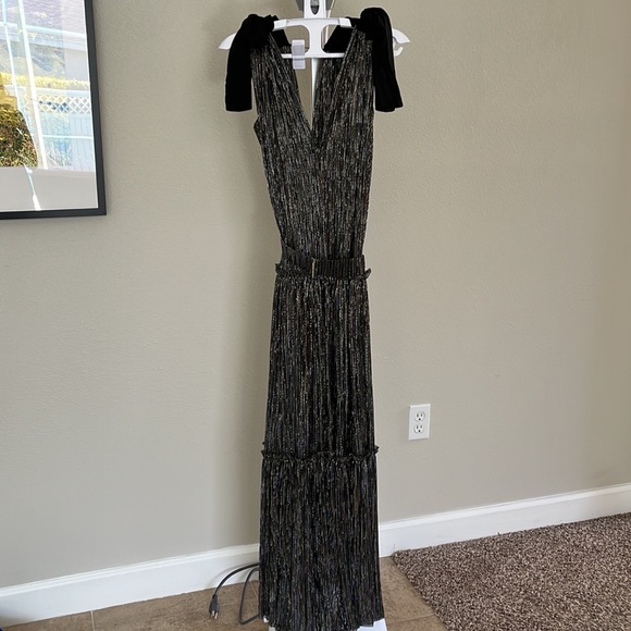 Sabina Musayev Ray Tiered Satin Dress with Bows XS - Picture 7 of 16